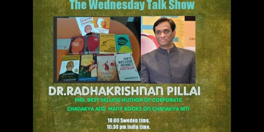 Dr radhakrishnan pillai speaks on chanakya niti to the sweden/nordics audience